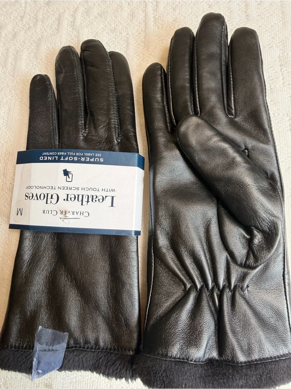 Medium Leather Gloves with touch screen technology new